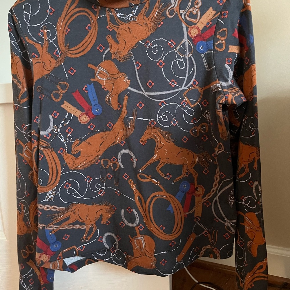Anthropologie Adventurer Horse Equestrian Longsleeve Top Size S - Picture 3 of 5